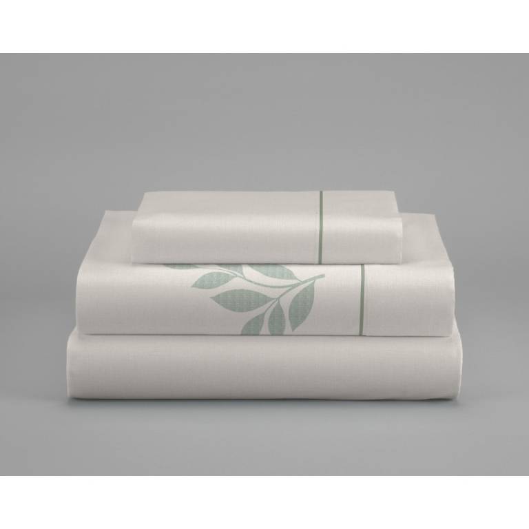 JUEGO SÁBANAS HOJAS 3 PIEZAS (verde, Cama 135:220x270)