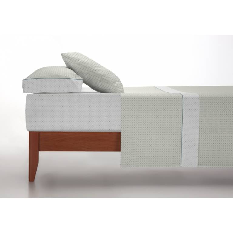 JUEGO SÁBANAS CUADRITOS 3 PIEZAS (beige, Cama 90:160x270)