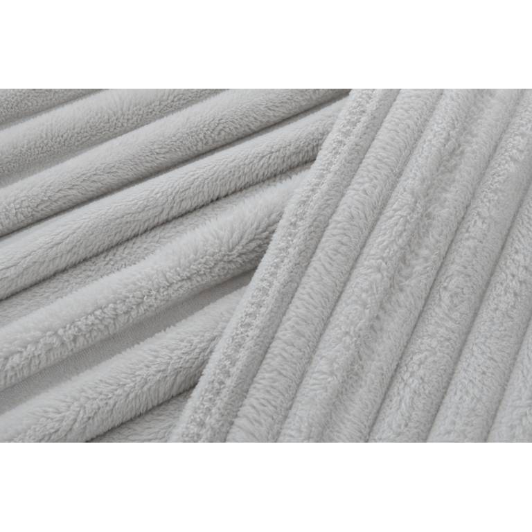 MANTA DE SOFÁ RAYAS EXTRA SUAVE (gris, 140x200)
