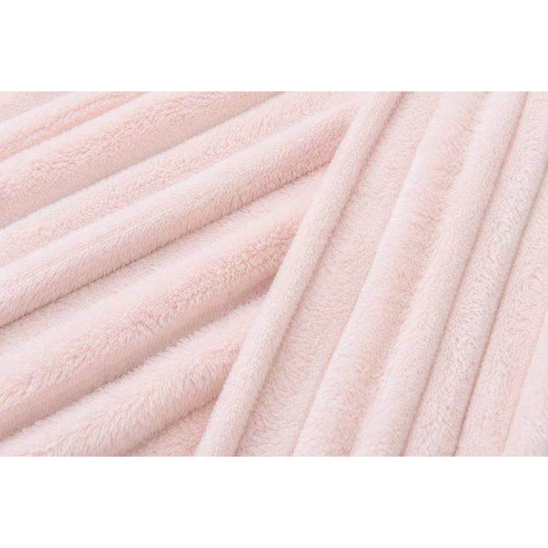 MANTA DE SOFÁ RAYAS EXTRA SUAVE (rosa, 140x200)