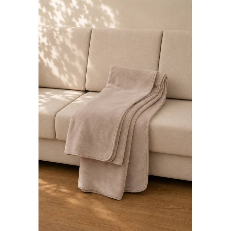 MANTA DE SOFÁ LISA PREMIUM EXTRA SUAVE (beige, 140x200)