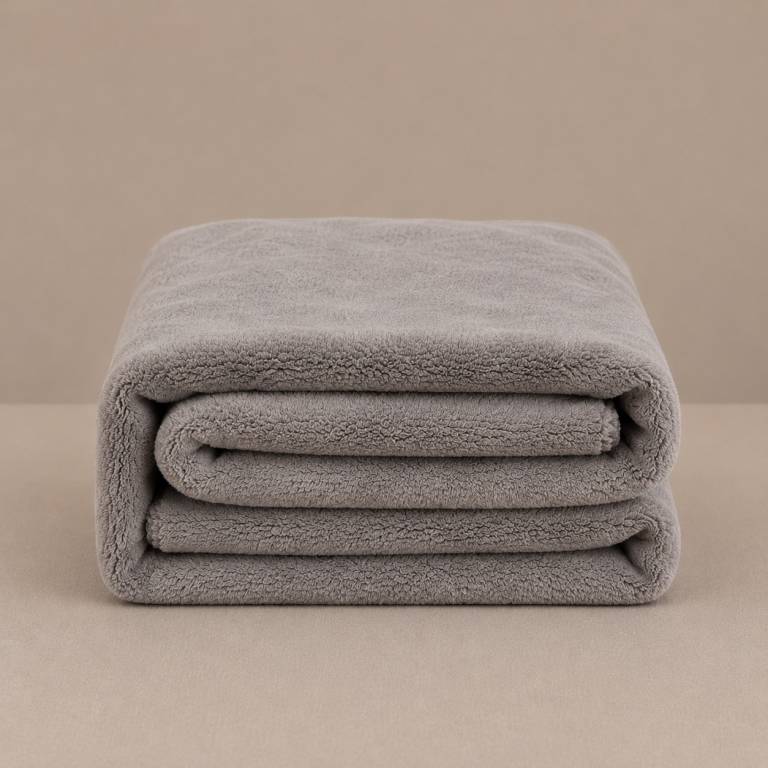 MANTA DE SOFÁ LISA PREMIUM EXTRA SUAVE (ceniza, 140x200)