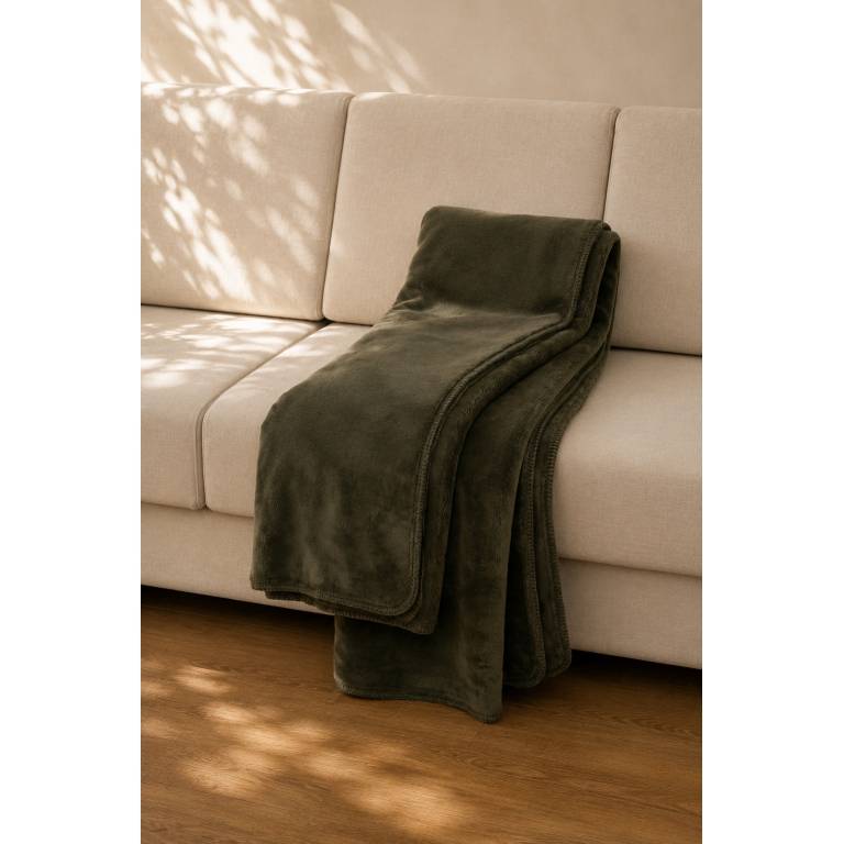 MANTA DE SOFÁ LISA PREMIUM EXTRA SUAVE (verde, 140x200)