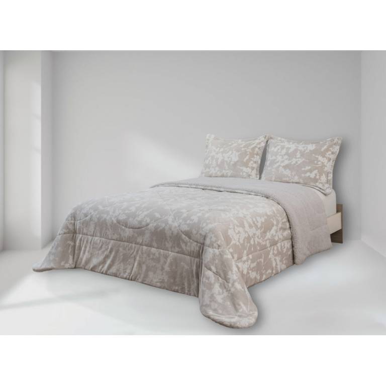 EDREDÓN DE INVIERNO CORALINA CON REVERSO DE BORREGUILLO EXTRA CÁLIDA (beige, Cama 135:235x270)