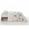CONJUNTO EDREDON ESTAMPADO HOJAS (granate, Cama 135:235x270)