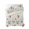 CONJUNTO EDREDON ESTAMPADO HOJAS (granate, Cama 135:235x270)