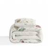 CONJUNTO EDREDON ESTAMPADO HOJAS (granate, Cama 135:235x270)