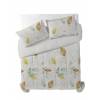 CONJUNTO EDREDON ESTAMPADO HOJAS (oro, Cama 180:280x270)