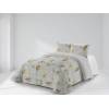 CONJUNTO EDREDON ESTAMPADO HOJAS (oro, Cama 180:280x270)
