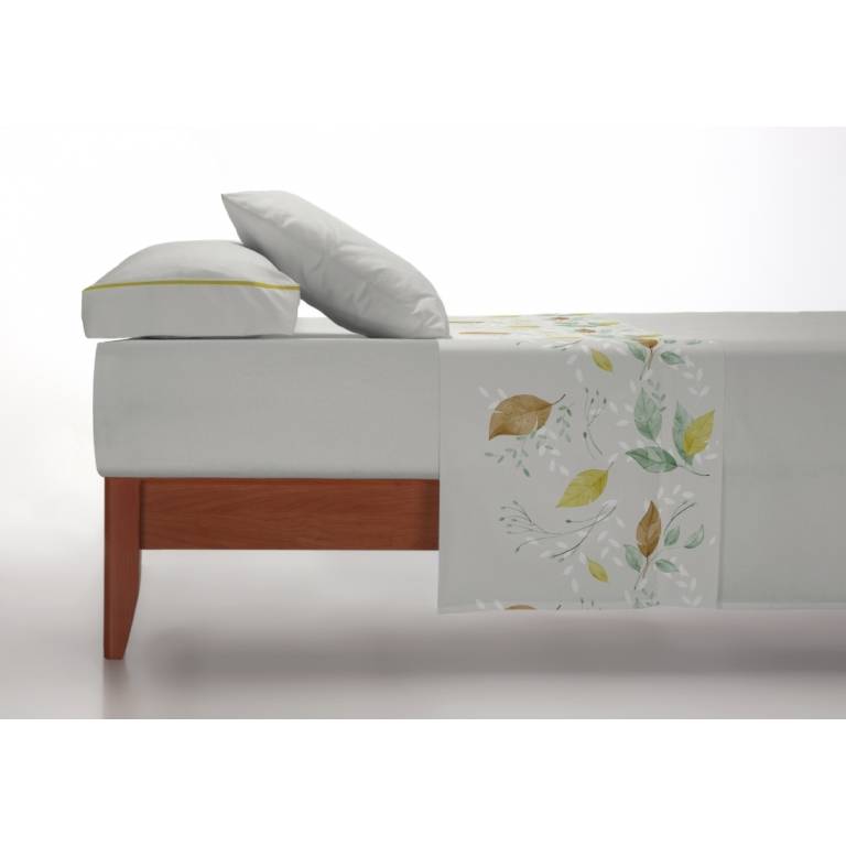 JUEGO SÁBANAS HOJAS 3 PIEZAS (oro, Cama 90:160x270)