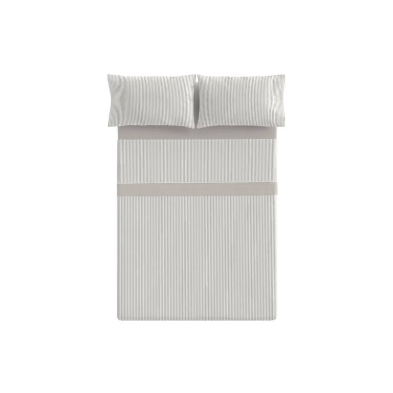 JUEGO SÁBANAS CORALINA ESTAMPADO MIL RAYAS (beige, Cama 090:160x260)