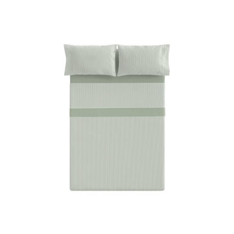 JUEGO SÁBANAS CORALINA ESTAMPADO MIL RAYAS (verde, Cama 135:220x260)