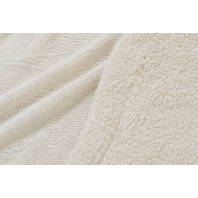 MANTA DE SOFÁ EXTRA SUAVE CON BORREGUILLO (natural, 140x200)