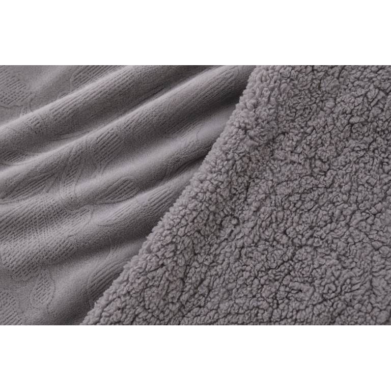 MANTA DE SOFÁ EXTRA SUAVE CON BORREGUILLO (marrón, 140x200)