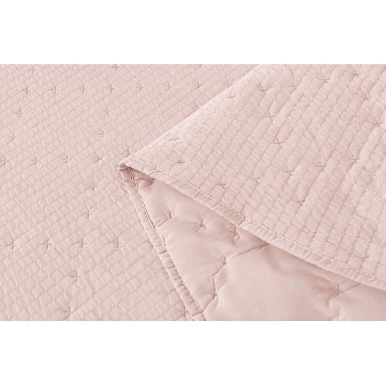 CONJUNTO COLCHA TACTO SUAVE Y FUNDAS DE COJÍN (rosa, Cama 090:180x270)