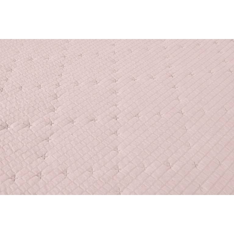CONJUNTO COLCHA TACTO SUAVE Y FUNDAS DE COJÍN (rosa, Cama 090:180x270)
