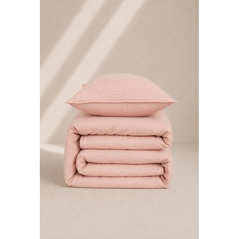 CONJUNTO COLCHA TACTO SUAVE Y FUNDAS DE COJÍN (rosa, Cama 090:180x270)