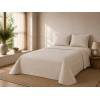 CONJUNTO COLCHA TACTO SUAVE Y FUNDAS DE COJÍN (natural, Cama 090:180x270)