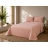 CONJUNTO COLCHA TACTO SUAVE Y FUNDAS DE COJÍN (rosa, Cama 090:180x270)