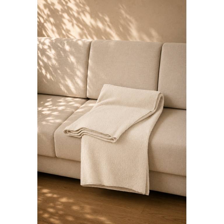 MANTA DE SOFÁ LISA EXTRA SUAVE (natural, 140x200)