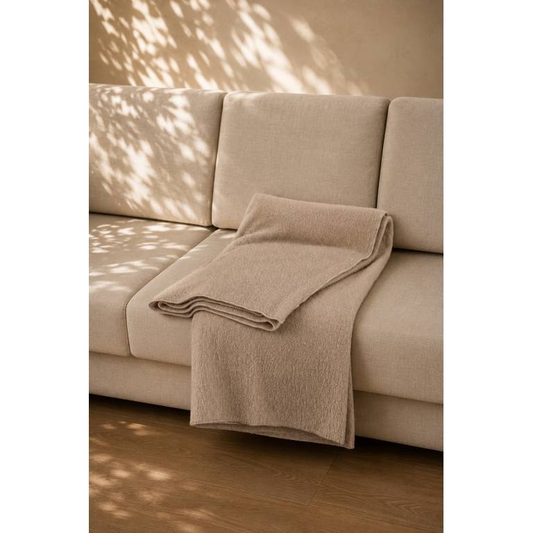 MANTA DE SOFÁ LISA EXTRA SUAVE (beige, 140x200)