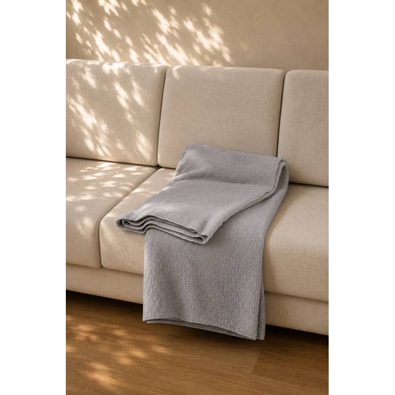 MANTA DE SOFÁ LISA EXTRA SUAVE (gris, 140x200)