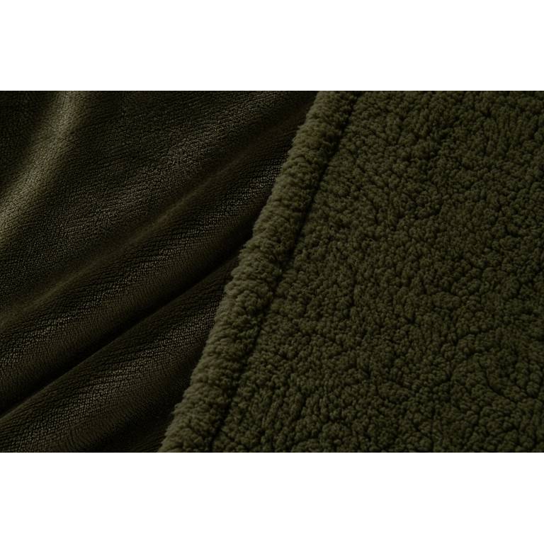 MANTA DE SOFÁ EXTRA SUAVE CON BORREGUILLO (verde, 140x200)