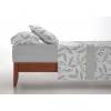 JUEGO SÁBANAS CORALINA ESTAMPADO HOJAS (gris, Cama 090:160x260)