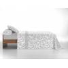 JUEGO SÁBANAS CORALINA ESTAMPADO HOJAS (gris, Cama 090:160x260)