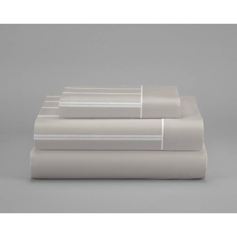 JUEGO SÁBANAS RAYAS 3 PIEZAS (beige, Cama 200:280x270)