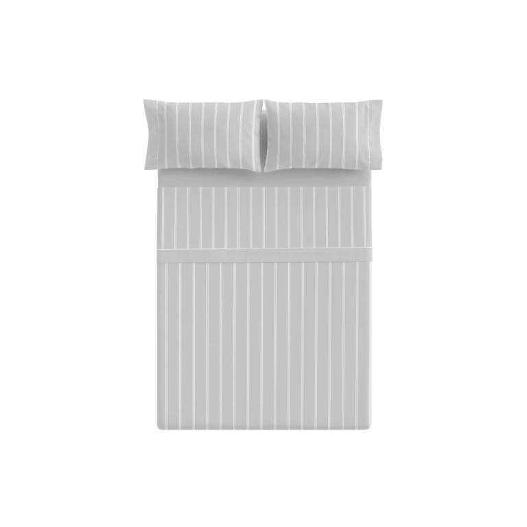 JUEGO SÁBANAS RAYAS 3 PIEZAS (gris, Cama 200:280x270)