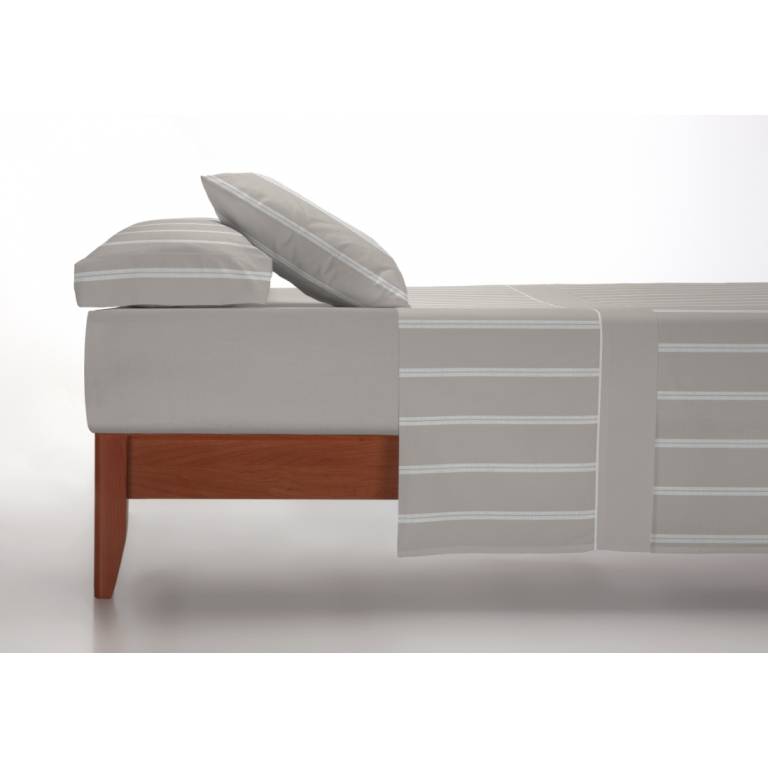JUEGO SÁBANAS CORALINA ESTAMPADO RAYAS (beige, Cama 090:160x260)