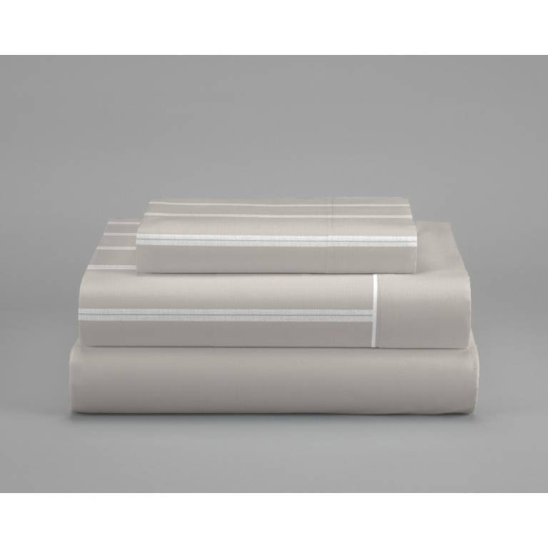 JUEGO SÁBANAS CORALINA ESTAMPADO RAYAS (beige, Cama 135:220x260)