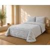 EDREDÓN JACQUARD CORALINA SHERPA CON FUNDAS DE COJÍN (gris, Cama 135:235x270)