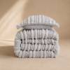 EDREDÓN JACQUARD CORALINA SHERPA CON FUNDAS DE COJÍN (gris, Cama 135:235x270)