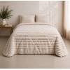 EDREDÓN JACQUARD CORALINA SHERPA CON FUNDAS DE COJÍN (beige, Cama 090:180x270)