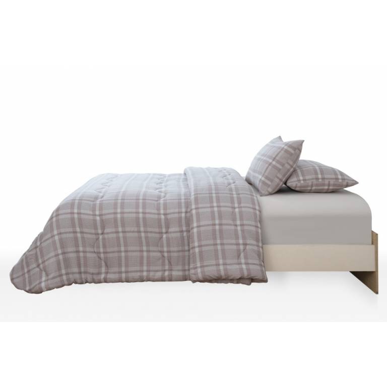 EDREDÓN HILO TINTADO TACTO SUAVE (beige, Cama 135:235x270)