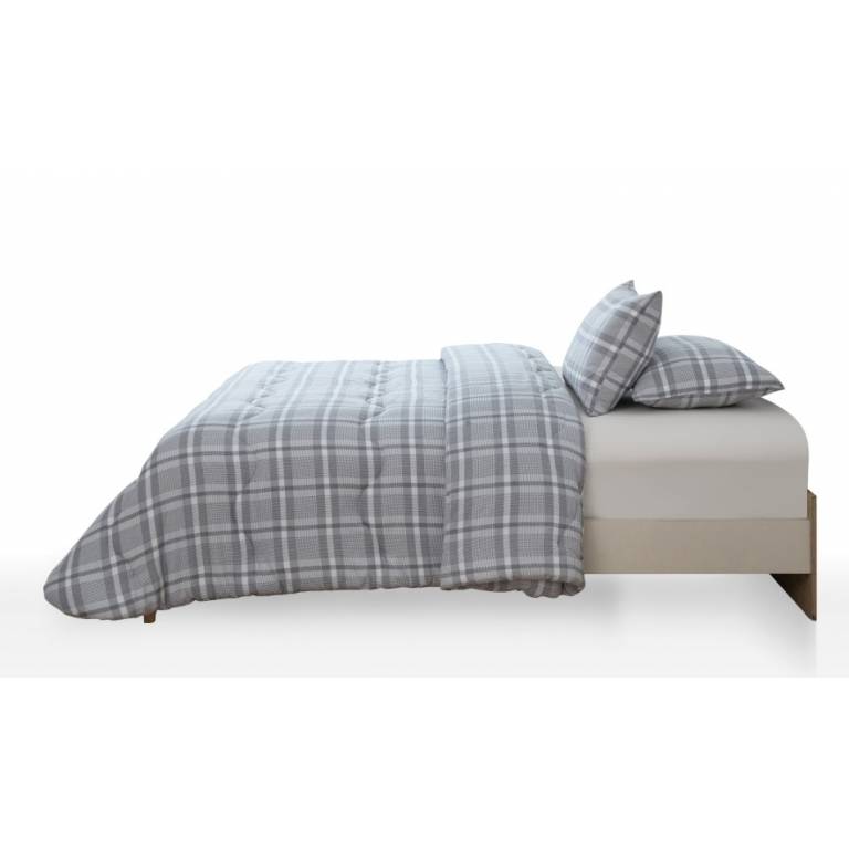 EDREDÓN HILO TINTADO TACTO SUAVE (gris, Cama 160:260x270)