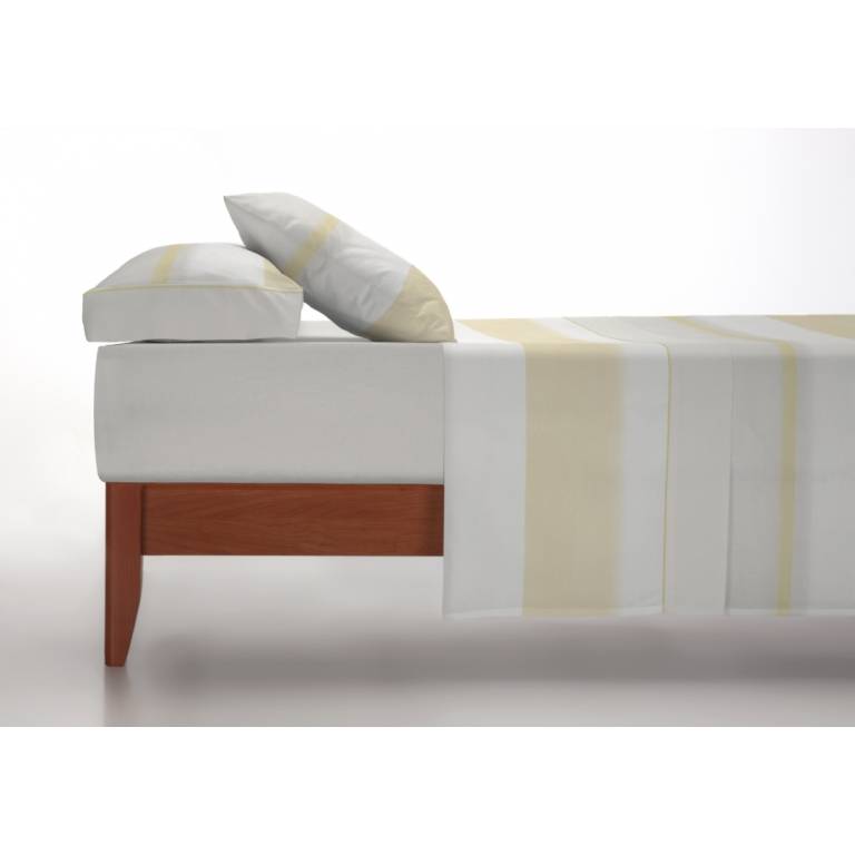 JUEGO SÁBANAS RAYAS 3 PIEZAS (amarillo, Cama 200:280x270)