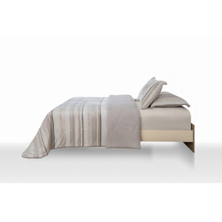 EDREDÓN DE INVIERNO CORALINA CON REVERSO DE BORREGUILLO EXTRA CÁLIDA (beige, Cama 090:180x270)