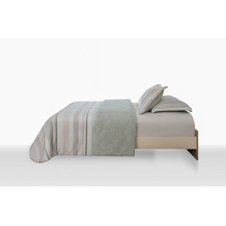 EDREDÓN DE INVIERNO CORALINA CON REVERSO DE BORREGUILLO EXTRA CÁLIDA (verde, Cama 135:235x270)