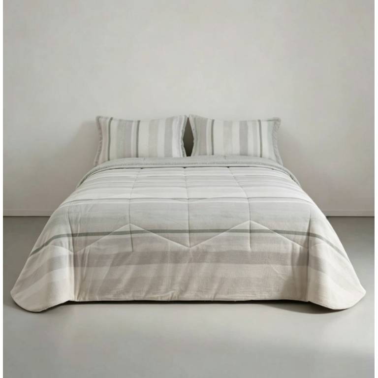 EDREDÓN DE INVIERNO CORALINA CON REVERSO DE BORREGUILLO EXTRA CÁLIDA (verde, Cama 135:235x270)