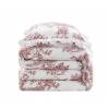 CONJUNTO EDREDON ESTAMPADO FLORAL CON VOLANTE (burdeos, Cama 105:200x270)