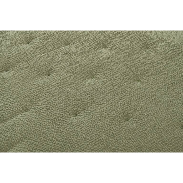 COLCHA BORDADA CON VOLANTE Y FUNDAS DE COJÍN (verde, Cama 090:180x270)
