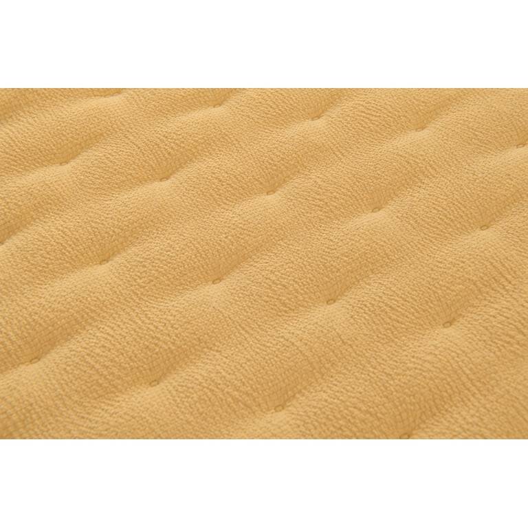 COLCHA BORDADA CON VOLANTE Y FUNDAS DE COJÍN (amarillo, Cama 150:250x270)