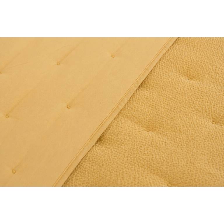 COLCHA BORDADA CON VOLANTE Y FUNDAS DE COJÍN (amarillo, Cama 150:250x270)