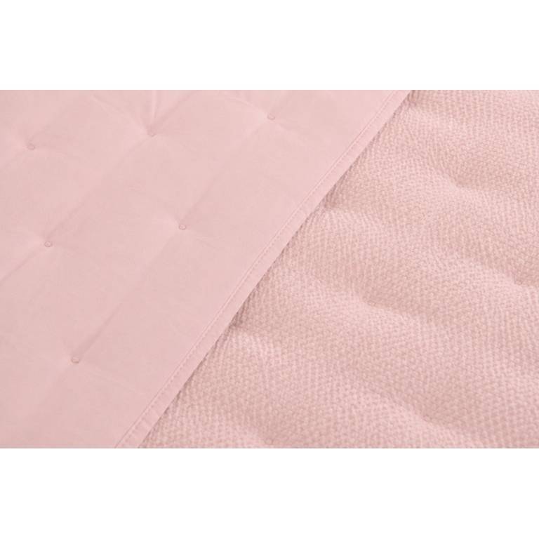 COLCHA BORDADA CON VOLANTE Y FUNDAS DE COJÍN (rosa, Cama 180:280x270)