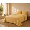 COLCHA BORDADA CON VOLANTE Y FUNDAS DE COJÍN (amarillo, Cama 150:250x270)
