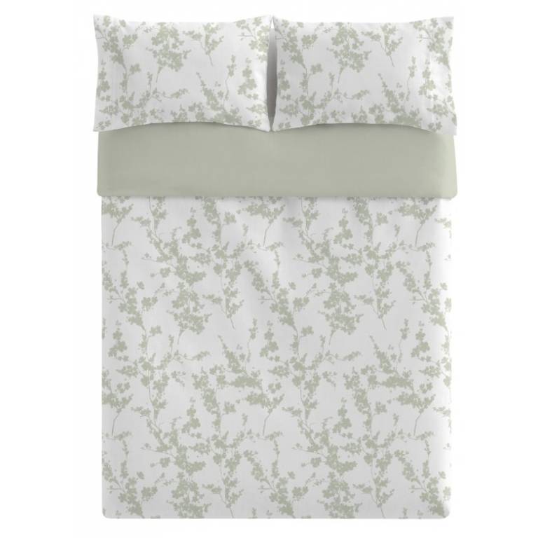 JUEGO FUNDA NÓRDICA ESTAMPADO RAMAS (verde, Cama 150:240x220)