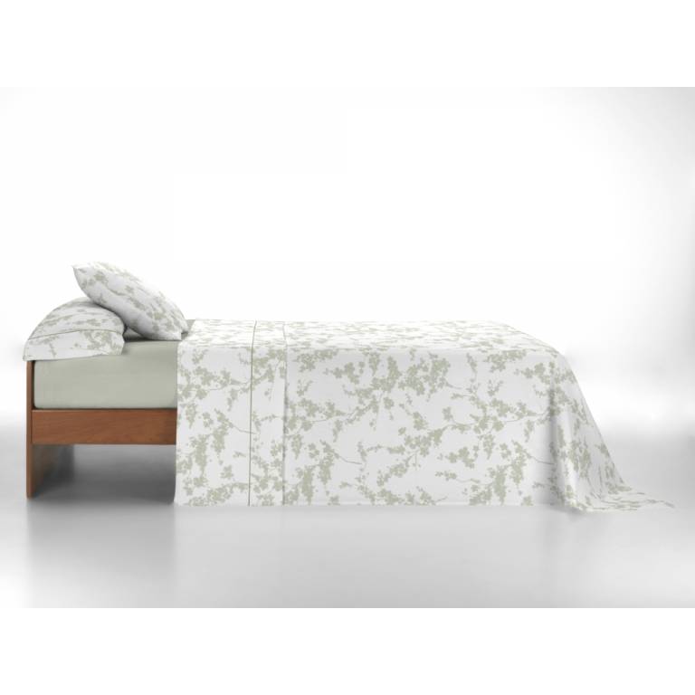 JUEGO SÁBANAS RAMAS 3 PIEZAS (verde, Cama 135:220x270)